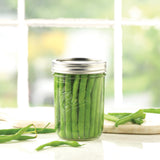 Glass Mason Jars with Lids & Bands, Wide Mouth, 16 oz, 12 Count