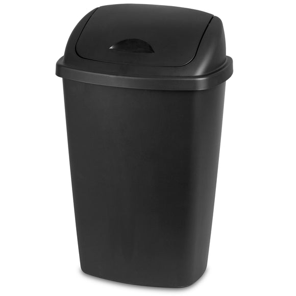 13.2 Gal./50 L SwingTop Wastebasket, Black