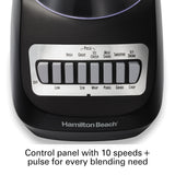 Smoothie Electric Blender with 10 Speeds, 56 oz. BPA-free Plastic Jar