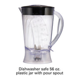 Smoothie Electric Blender with 10 Speeds, 56 oz. BPA-free Plastic Jar