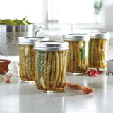 Glass Mason Jars with Lids & Bands, Wide Mouth, 16 oz, 12 Count