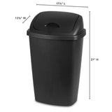 13.2 Gal./50 L SwingTop Wastebasket, Black