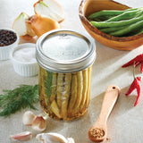 Glass Mason Jars with Lids & Bands, Wide Mouth, 16 oz, 12 Count